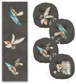 Set 4 ks sedákov a behúňa na stôl – Mila Home