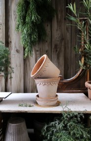 Malý kvetináč Københavner s podstavcom 16 cm ružový