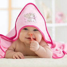 DETSKÝ BAVLNENÝ UTERÁK BABY43 50X90 CM RUŽOVÁ