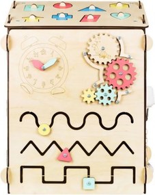 Montessori Activity board domček naturálny