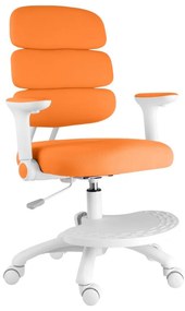 Detská rastúca stolička Neoseat KIDDY THREE — látka, prateľný poťah, oranžová