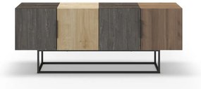TV stolík v dekore duba v hnedo-prírodnej farbe 140x55 cm Titan – Marckeric