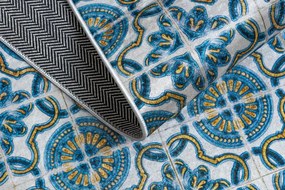 Protišmykový koberec / behúň ANDRE 53020 modrý / béžový