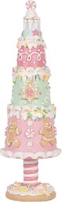 Vianočné dekorácie stromček s perníčkami Pastel Christmas Chic - Ø 8*26 cm
