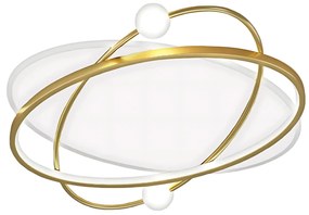 Toolight Toolight, LED stropné svietidlo + diaľkové ovládanie APP1059-C, biela-zlatá, OSW-08885