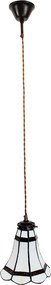 Stropná Tiffany lampa hnedé pruhy BrownLine - Ø 15*115 cm E14/max 1*25W