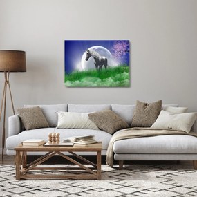 Sklenený obraz jednorožca (70x50 cm)