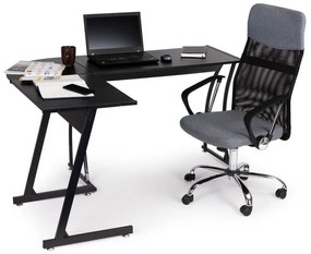 Moderný rohový stôl LOFT čierny