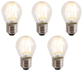 Sada 5 stmievateľných LED žiaroviek E27 P45 4W 330lm 2100K
