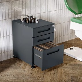 Kontajner pod stôl KATE 390 x 600 x 500 mm, antracitový