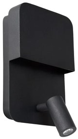 Lucide 79200/08/30 - LED Nástenné svietidlo BOXER LED/5W/230V + LED/5W USB čierna