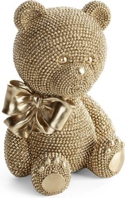 DEKORAČNÁ SOŠKA BEAR 13X17 CM ŠAMPANSKÁ