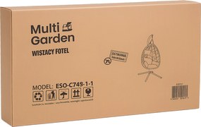 MultiGarden Závesné hojdacie kreslo do 120 kg - čierne MultiGarden