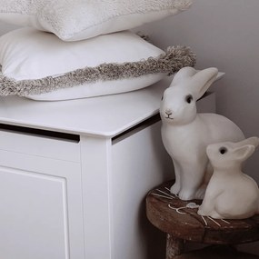 Boho štvorcový vankúš s rámom vanilka + béžová 40x40 cm