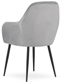 Jedálenská stolička LUGO strieborná / šedá