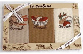 bavlnené utierky Darčekové balenie, Bread, súprava 3 ks, 50 x 70 cm