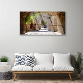 Skleneny obraz Zunel ulička architektúra 120x60 cm