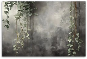 Gario Obraz na plátne Listy na pozadí betónu Rozmery: 100 x 70 cm