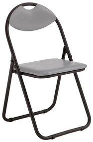 Skladacia stolička Atom Black sivá