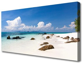 Obraz Canvas Pláž kamene krajina 120x60 cm