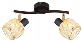 Bodové svietidlo DUBAI 2xE14/40W/230V čierna/zlatá