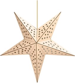 Solight LED drevená vianočná hviezda, 20x LED, 65cm, 2x AA, 1v293