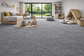 Lano, Metrážny koberec Aura 850, na mieru, šíře 4m,5m, šedá, ab (mriežka), chodba / predsieň