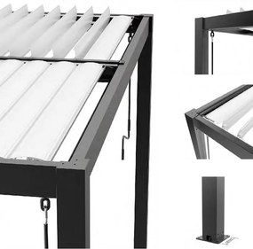 Hliníková bioklimatická pergola s lamelami 3 x 3 M