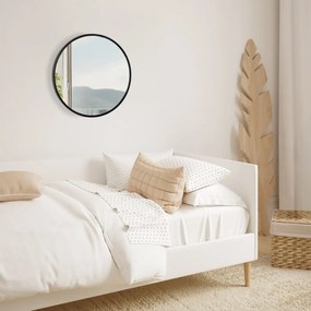 Nástenné zrkadlo Elsie M 323823 - 45x45 cm - Čierna