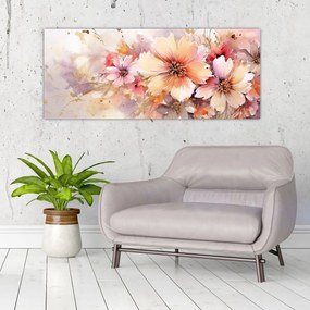 Obraz - Kvety (120x50 cm)