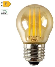 Diolamp LED Mini Globe Filament žiarovka P45 Amber 4W/230V/E27/2700K/500Lm/360°/Step Dim