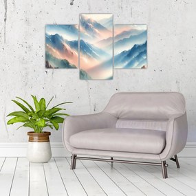 Obraz - Akvarelové hory (90x60 cm)