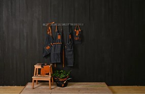 Modro-oranžové záhradnícke rukavice Esschert Design Denim