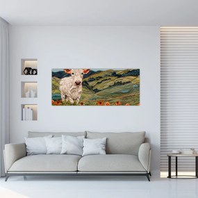 Obraz - Imitácia pleteného motívu (120x50 cm)