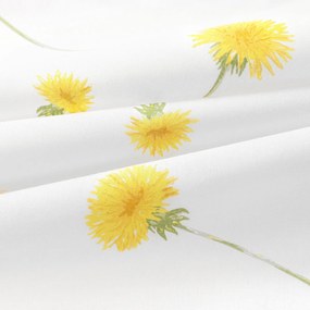 Goldea oválny obrus 100% bavlnené plátno - púpavy 140 x 220 cm