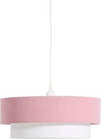 Biely/svetloružový detský luster s textilným tienidlom Bianella – Kave Home