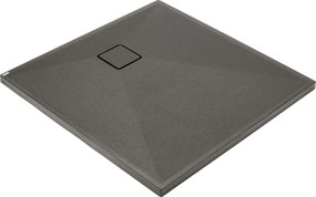 Deante Štvorcová sprchová vanička Correo 80x80 cm, granit, antracit metalic - KQR T42B