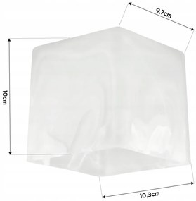 BERGE LED závesné stropné svietidlo, drevený trám, 3xE27, loft, mliečna kocka