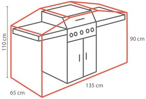 Ochranná plachta na gril (135x110x65 cm)