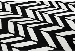 Kusový koberec Gerardo čierno krémový 80x250cm