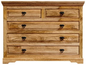 Komoda Guru 120x90x45 indický masív mango Mango natural