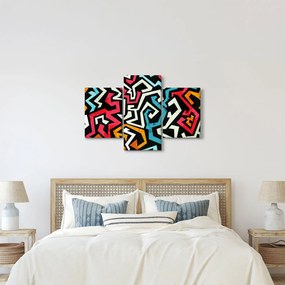 Obraz grafické abstrakcie (90x60 cm)
