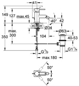 GROHE Allure - Páková bidetová batéria, veľkosť M, chróm 32147000