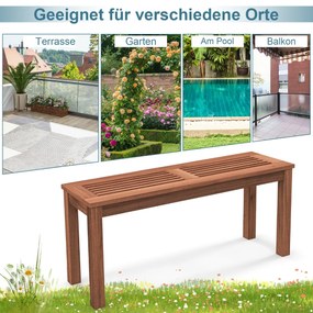 Záhradná lavica odolná voči poveternostným vplyvom 2-miestna lavica bez operadla drevená lavica do 150 kg 100 x 30,5 x 47 cm 2 kusy