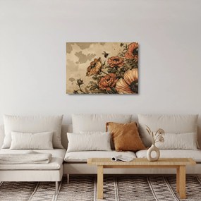 Sklenený obraz - Včelia lúka II. (70x50 cm)