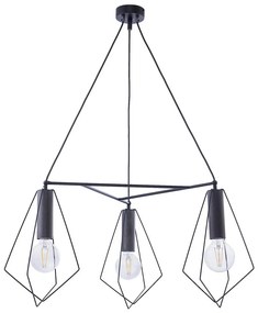 Jupiter 1646 - Luster na lanku KAIR 2xE27/60W/230V čierna/grafit