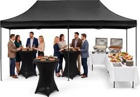 SPRINGOS Nožnicový záhradný stan 3×6 m – čierny, obchodný pavilón na podujatia GP0008