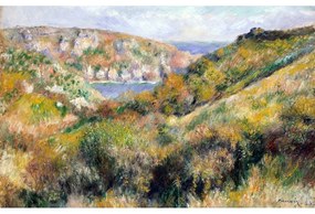 Reprodukcia obrazu Auguste Renoir - Hills around the Bay of Moulin Huet, Guernsey, 60 x 40 cm