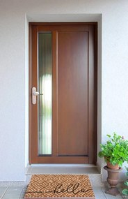 Hanse Home, Rohožka Hello 105681 – na von aj na doma, 45x75, hnedá, chodba / predsieň