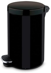 Alda Interiérový nášľapný odpadkový kôš, 5 l, lakovaný čierny